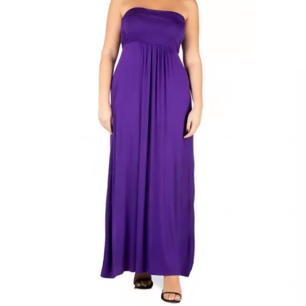 NWT 24seven Women's Purple Maxi Dress, SIZE 2X